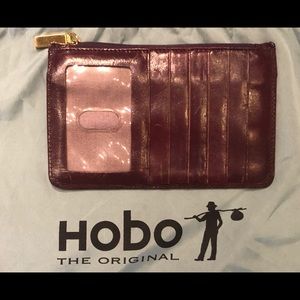 Hobo 6 card wallet in Wine/Purple color